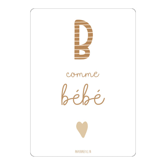 Carte "B comme Bébé"