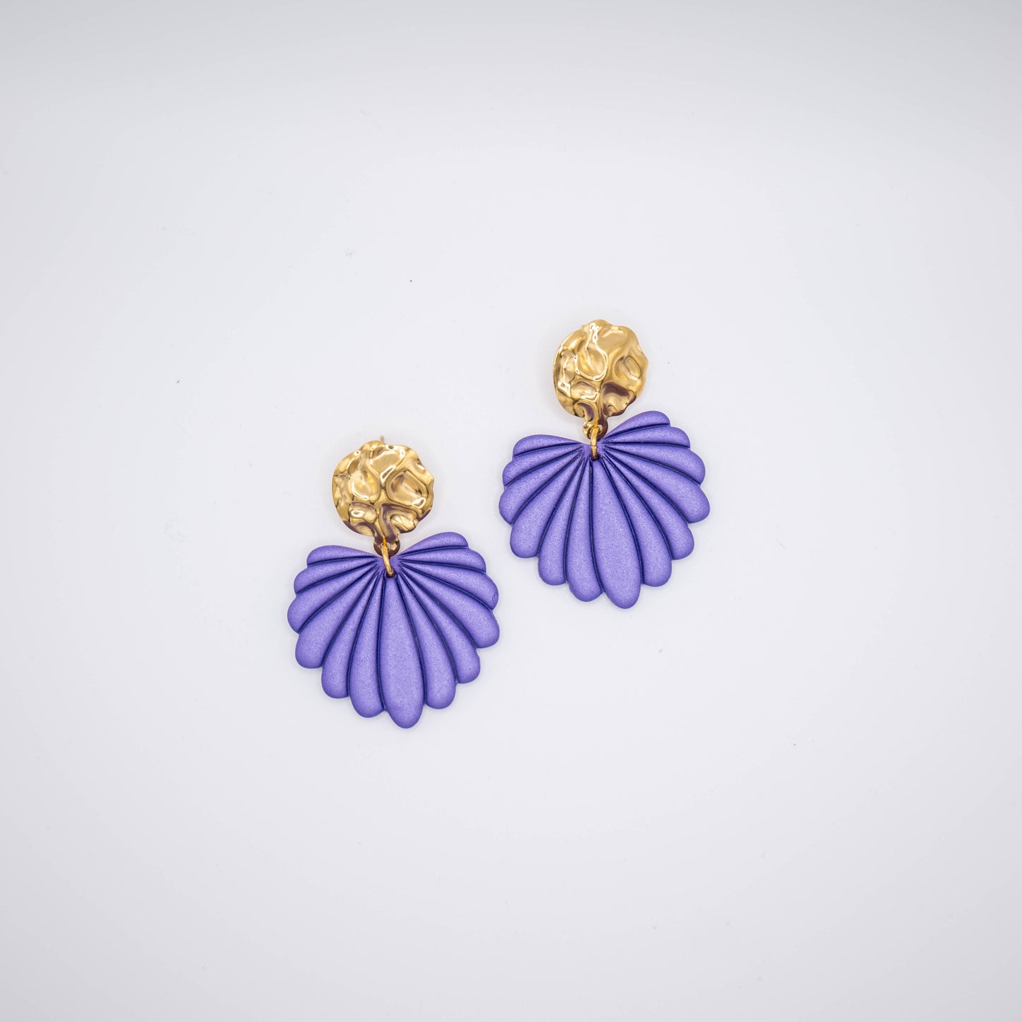 ALICE - boucles d'oreilles violettes à grandes fleurs