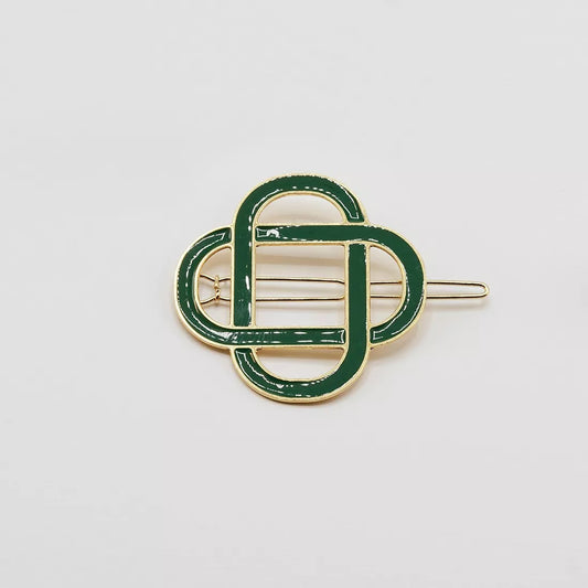 Barrette Cheveux Clémence – Vert forêt