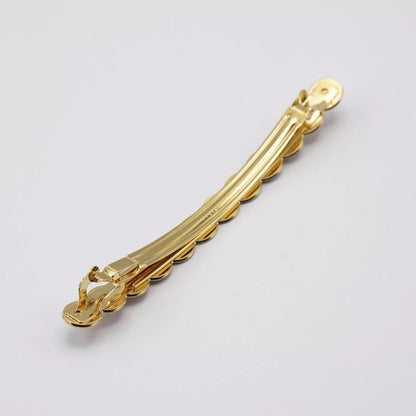 Barrette Constance terracotta – Émaillée à la main – Dorure or fin 24k – Gypso