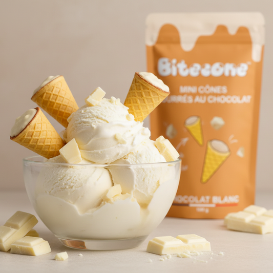 Bitecone – Mini Cônes Chocolat Blanc