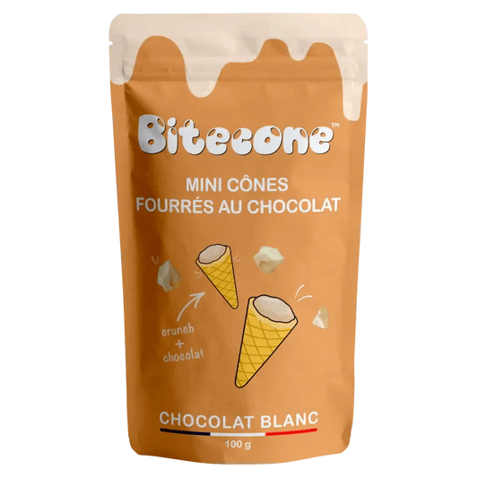 Bitecone – Mini Cônes Chocolat Blanc