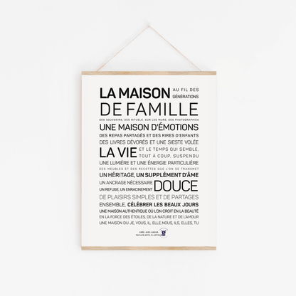 Affiche Maison de famille: A4 21 x 29.7 mm