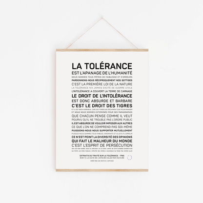 Affiche La tolérance: MINI A6 10.5 x 14.8 mm