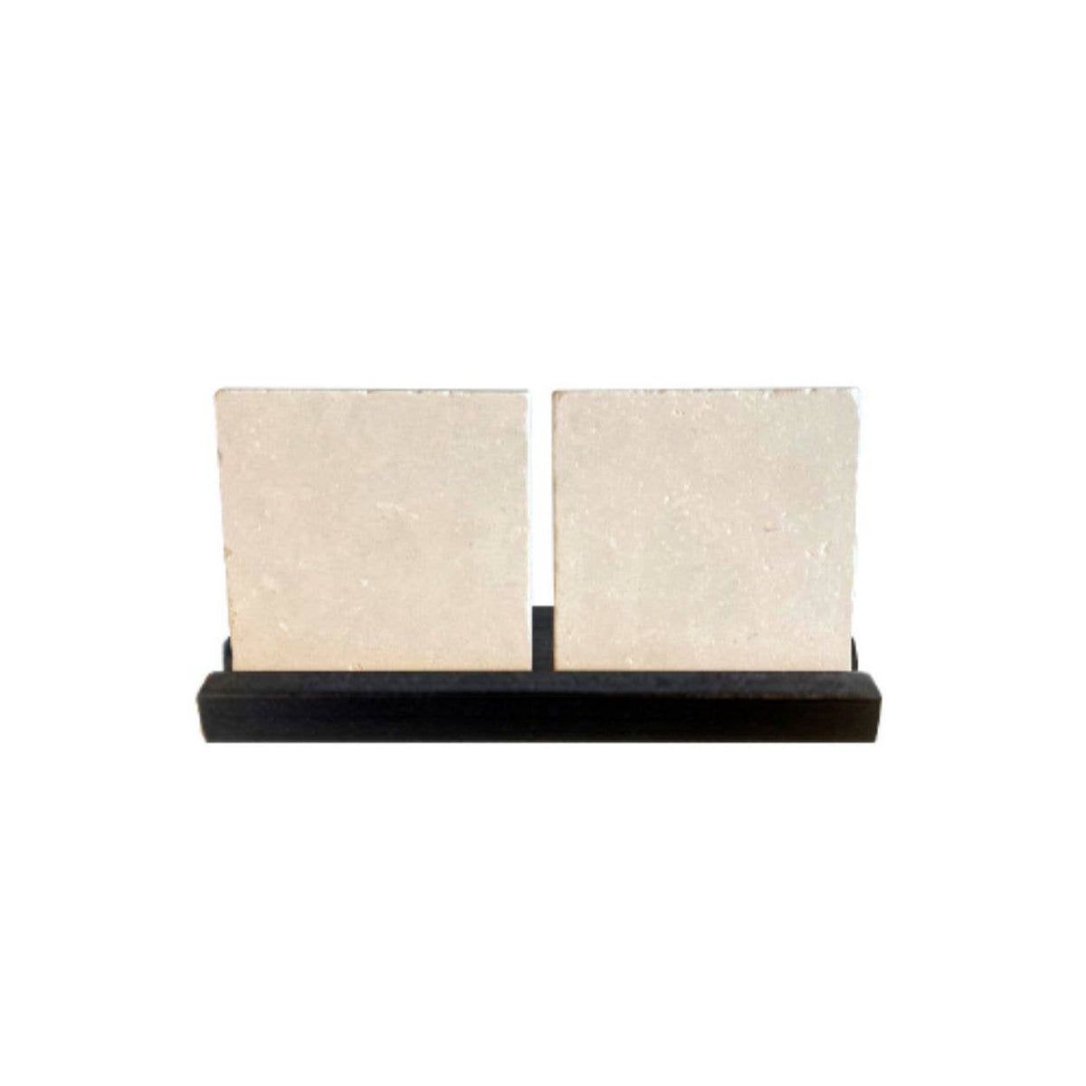 Bloc de présentation en bois adapté pour deux carreaux: Beige