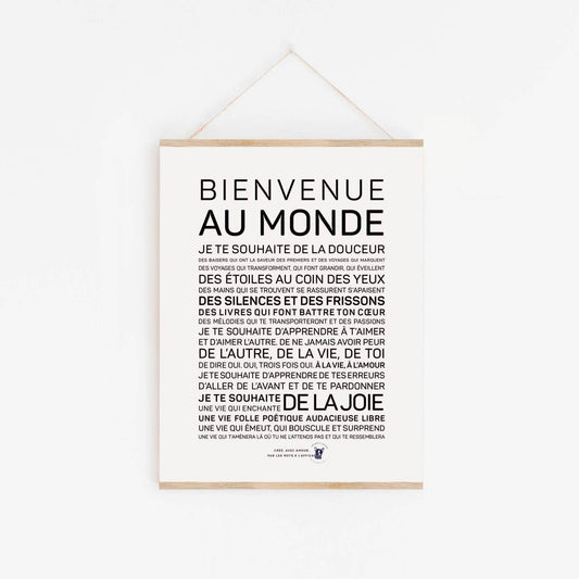 Affiche Bienvenue au monde