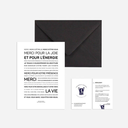 Affiche Merci la vie (carte remerciement)