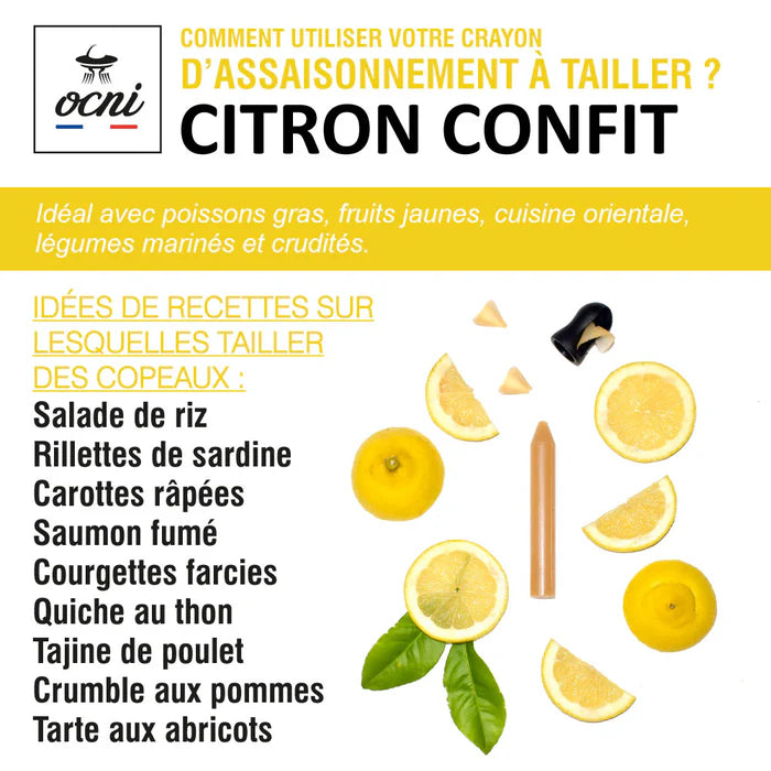 Crayon d’assaisonnement à tailler – Coffret  (Balsamique & framboise (BIO) + Citron confit (BIO) + Truffe noire