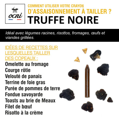 Crayon d’assaisonnement à tailler – Coffret  (Balsamique & framboise (BIO) + Citron confit (BIO) + Truffe noire