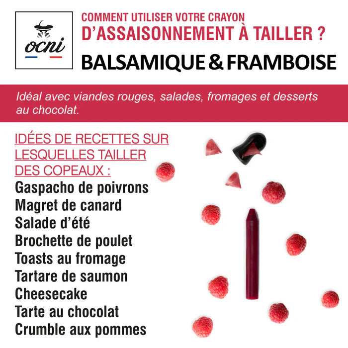 Crayon d’assaisonnement à tailler – Coffret  (Balsamique & framboise (BIO) + Citron confit (BIO) + Truffe noire
