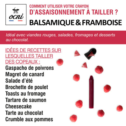 Crayon d’assaisonnement à tailler – Coffret  (Balsamique & framboise (BIO) + Citron confit (BIO) + Truffe noire