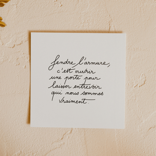 Carte GreenMa “Fendre l’armure” – message inspirant imprimé en France