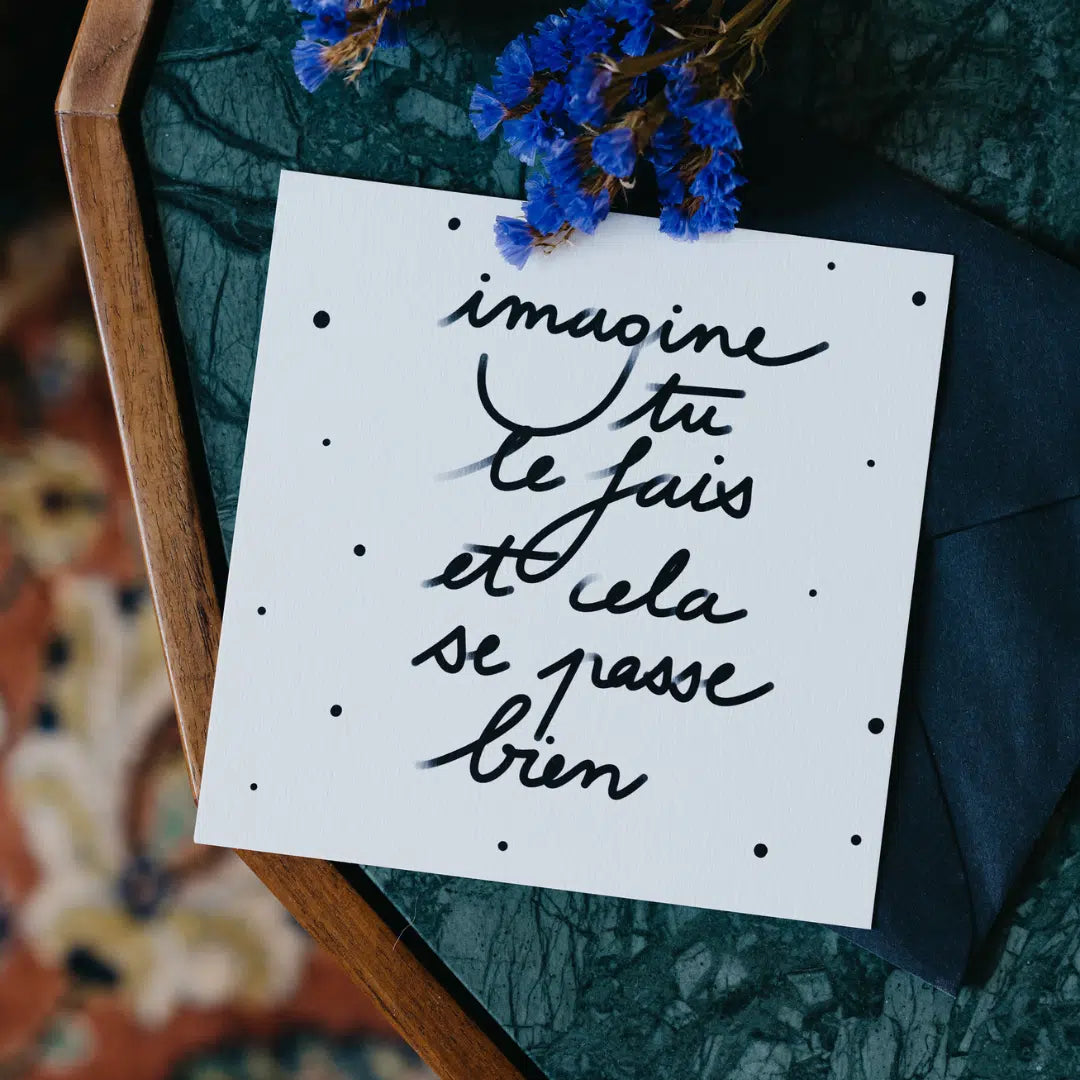 Carte GreenMa “Imagine, tu le fais” – message inspirant imprimé en France
