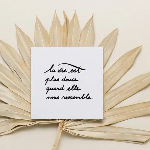 Carte GreenMa “L’amour, cela se ressent” – message poétique imprimé en France