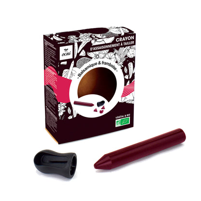 Crayon d’assaisonnement Balsamique & framboise – Coffret avec taille-crayon – OCNI