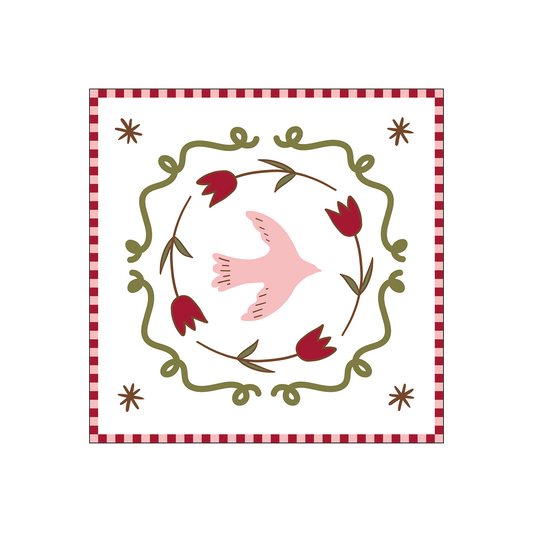 Serviette papier colombe rose x20