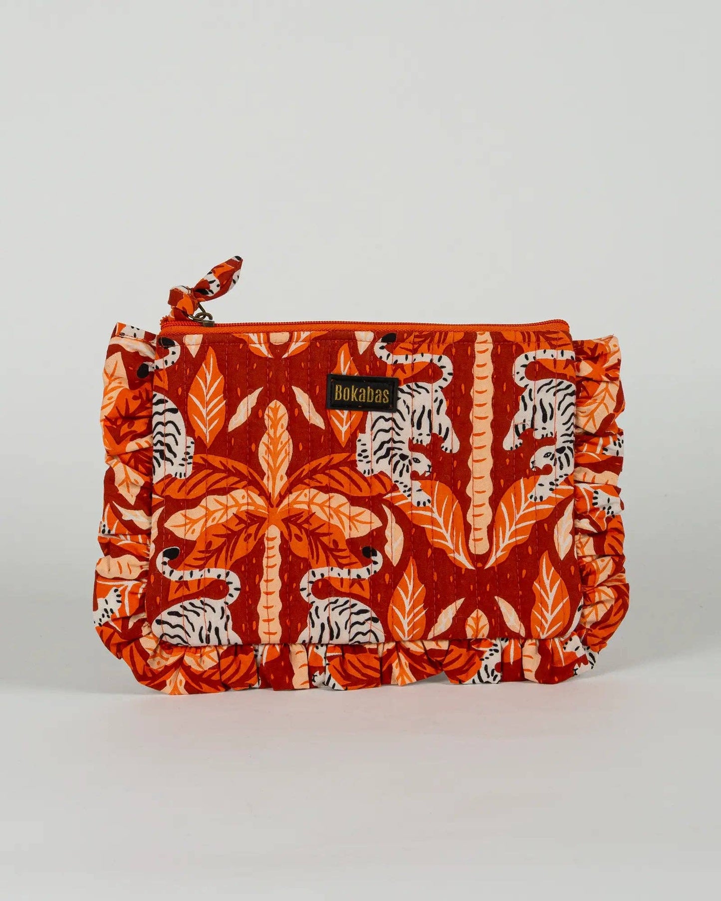 Pochette matelassée à froufrous Tropique: Grande