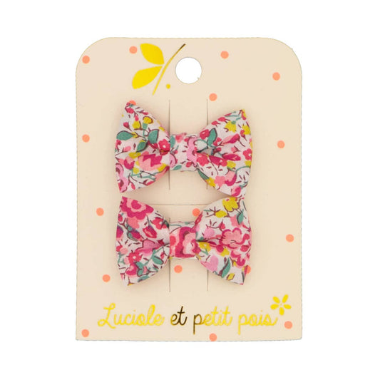 Barrettes mini papillon - Liberty Betsy Emma & Georgina hibiscus