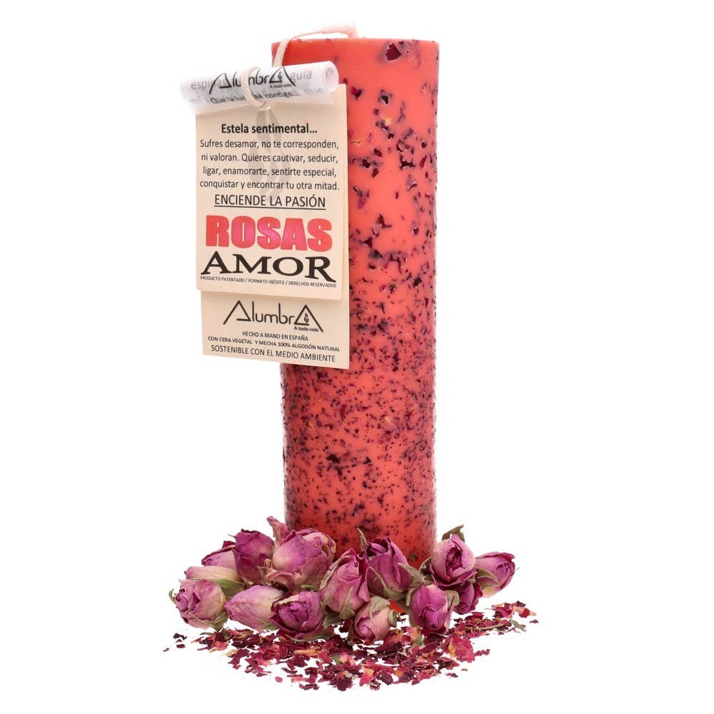 Bougie Rituel Amour avec roses