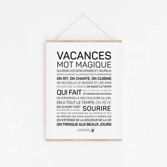 Vacances, mot magique