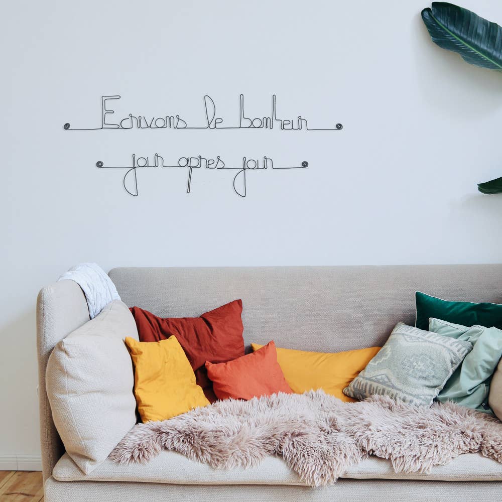 Citation Murale "Écrivons le bonheur jour après jour"