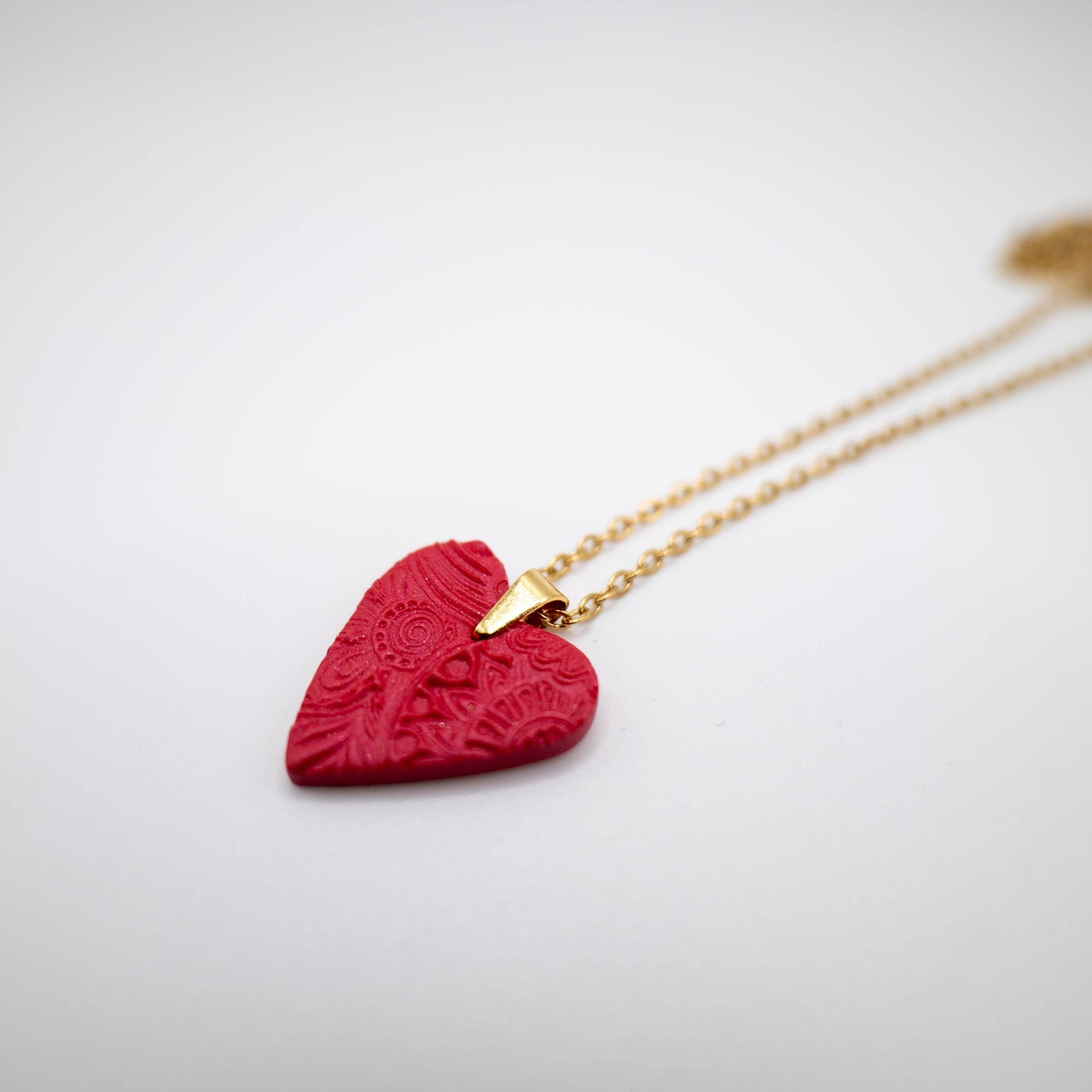 Be my valentine - collier en forme de cœur rouge