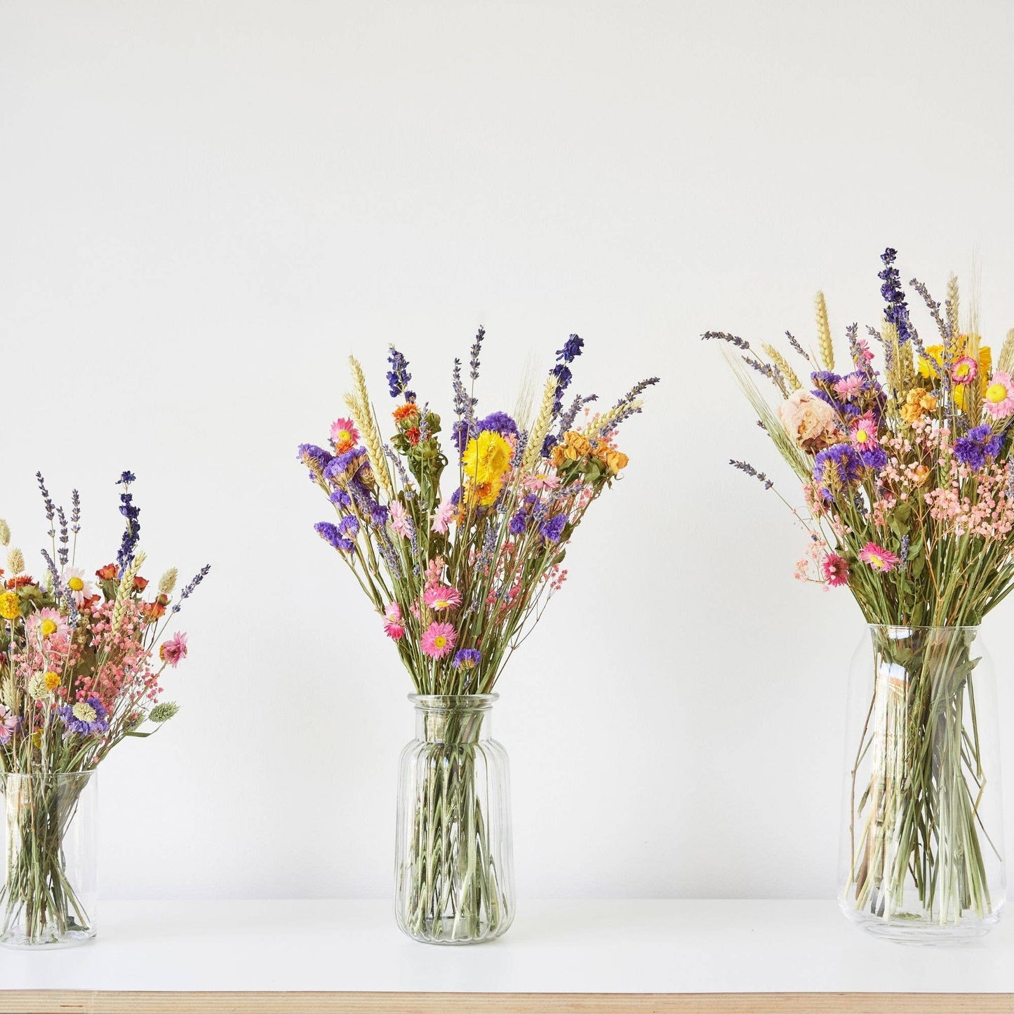 Bouquet printanier de fleurs séchées - Bouquet de champs - Multi