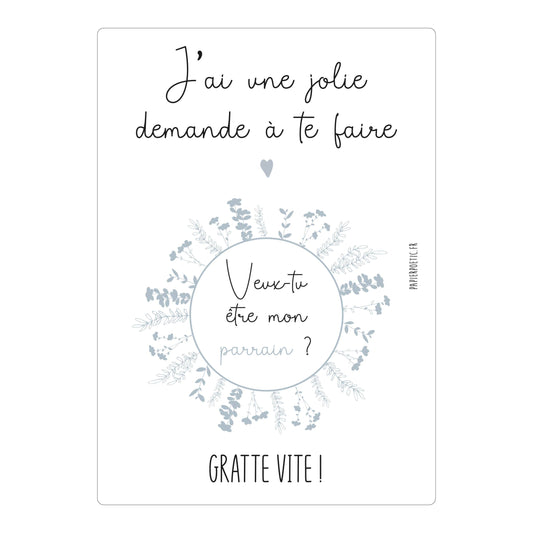 Carte à gratter “parrain”