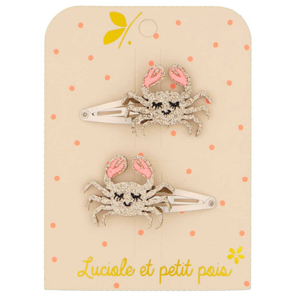 Barrettes crabes (paire)