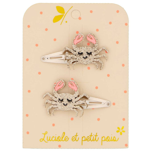 Barrettes crabes (paire)