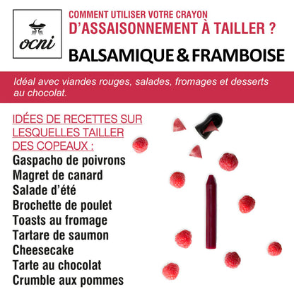 Crayon d’assaisonnement Balsamique & framboise – Coffret avec taille-crayon – OCNI