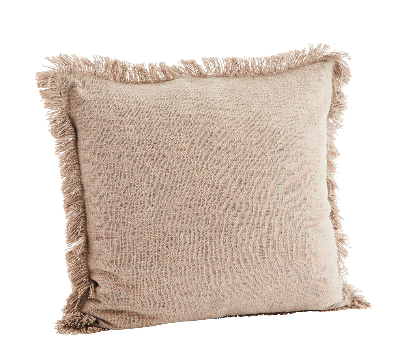 Housse de coussin avec franges