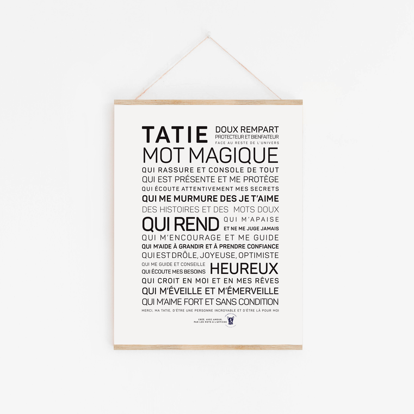 Affiche Tatie: MINI A6 10.5 x 14.8 mm