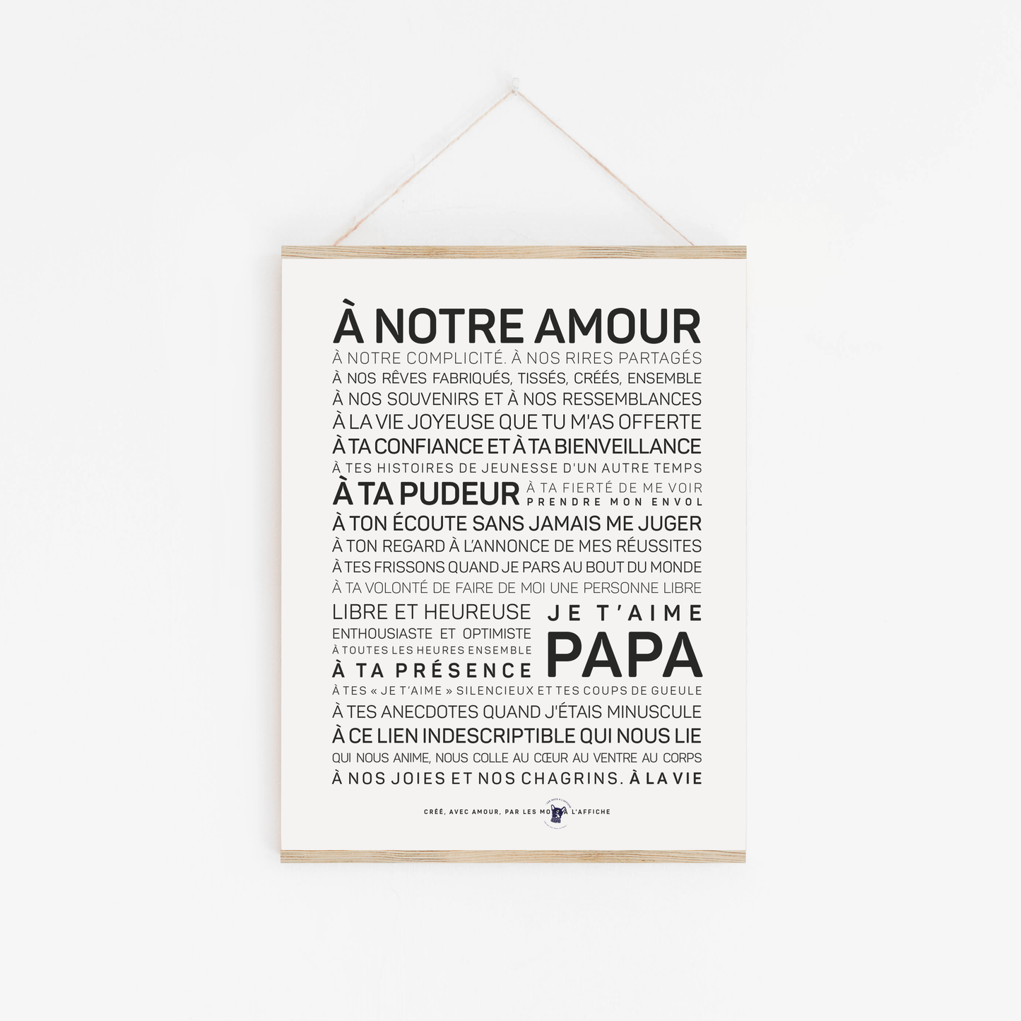 Affiche Papa - MINI A6 10.5 x 14.8 mm