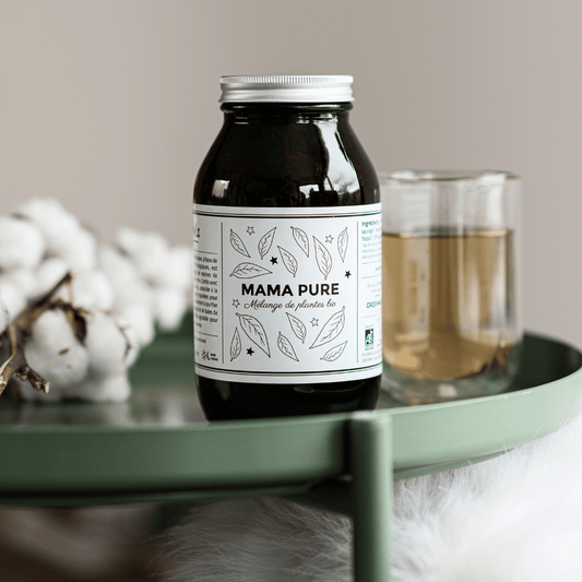 NOUVELLE RECETTE MAMA PURE - Mélange de plantes bio: Bocal en verre