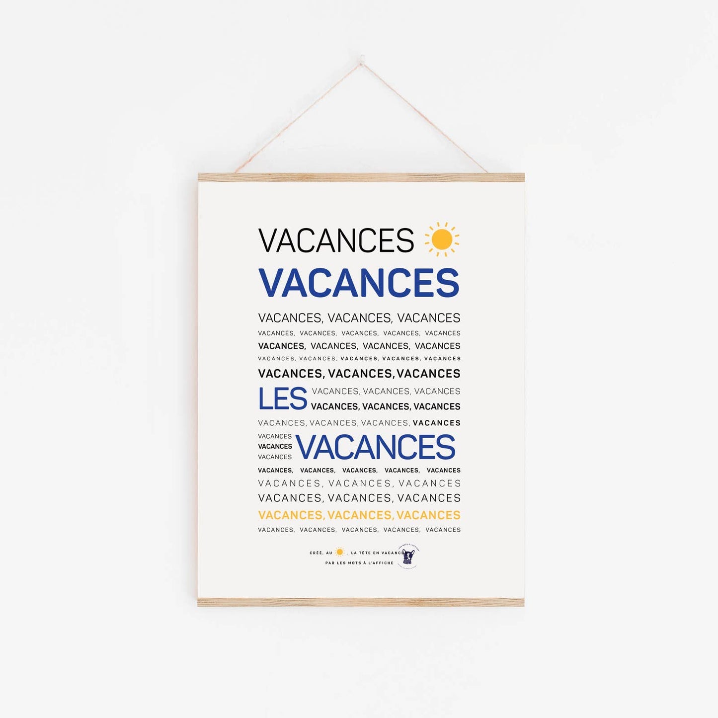 Affiche Vacances: A4 21 x 29.7 mm