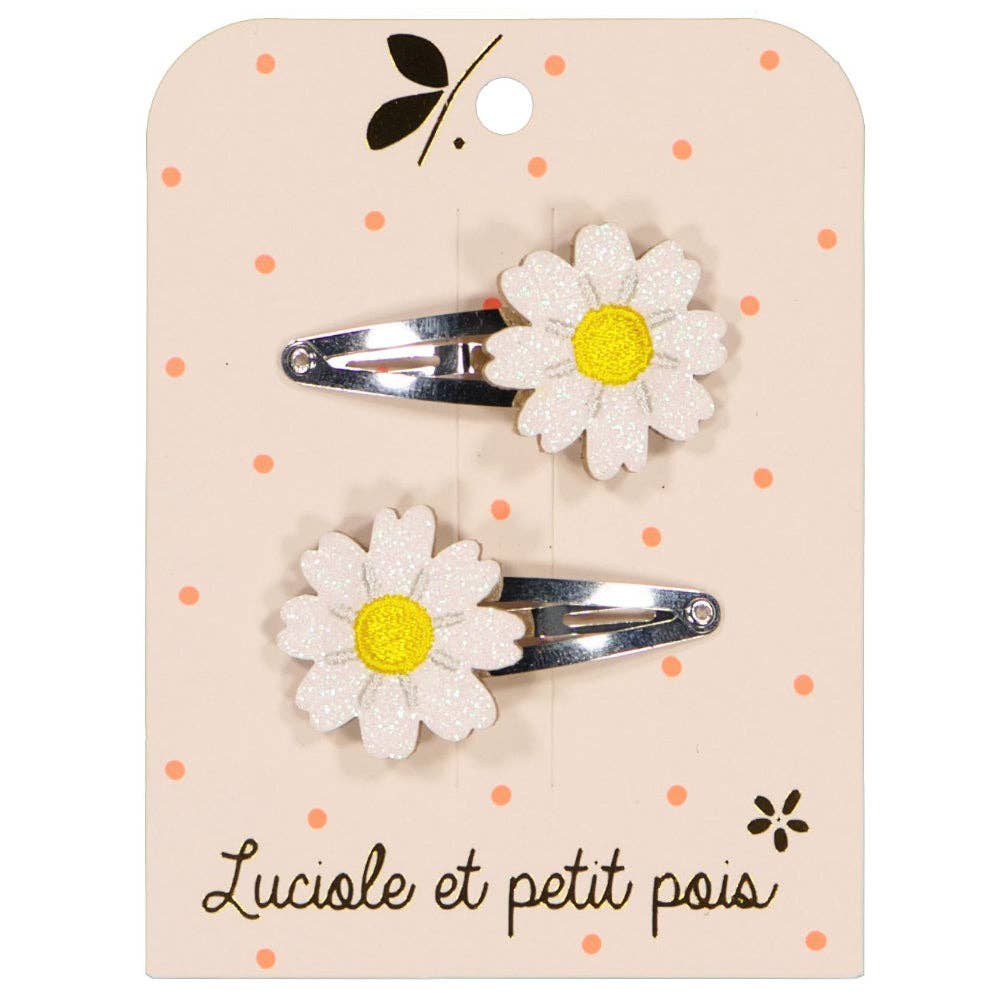 Barrettes marguerites (paire)