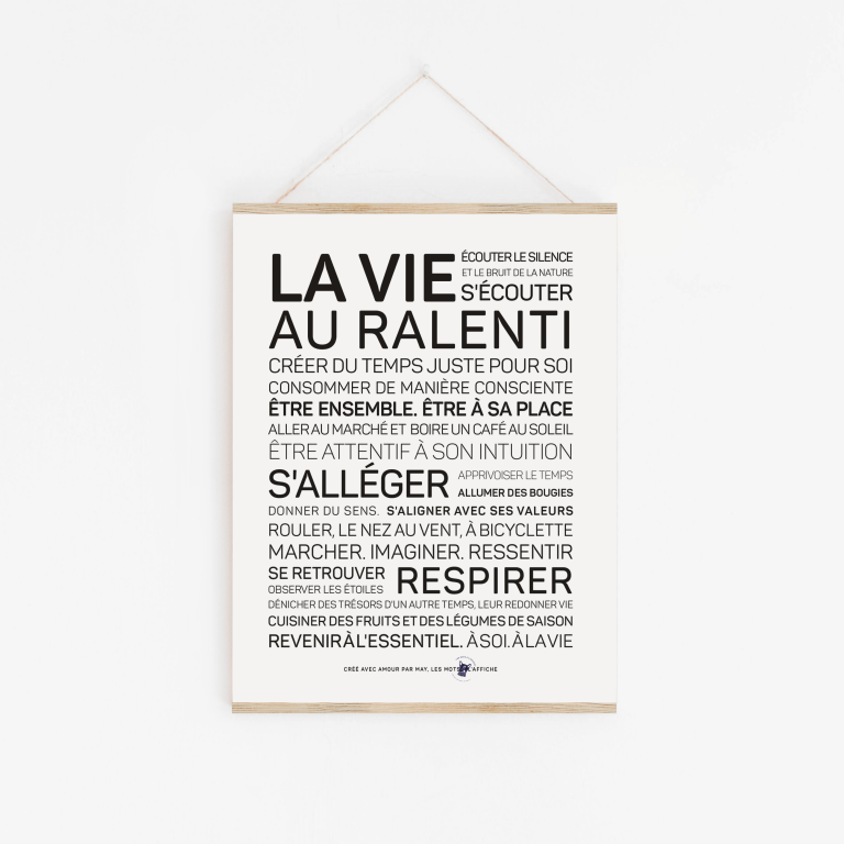 Affiche La vie au ralenti: MINI A6 10.5 x 14.8 mm