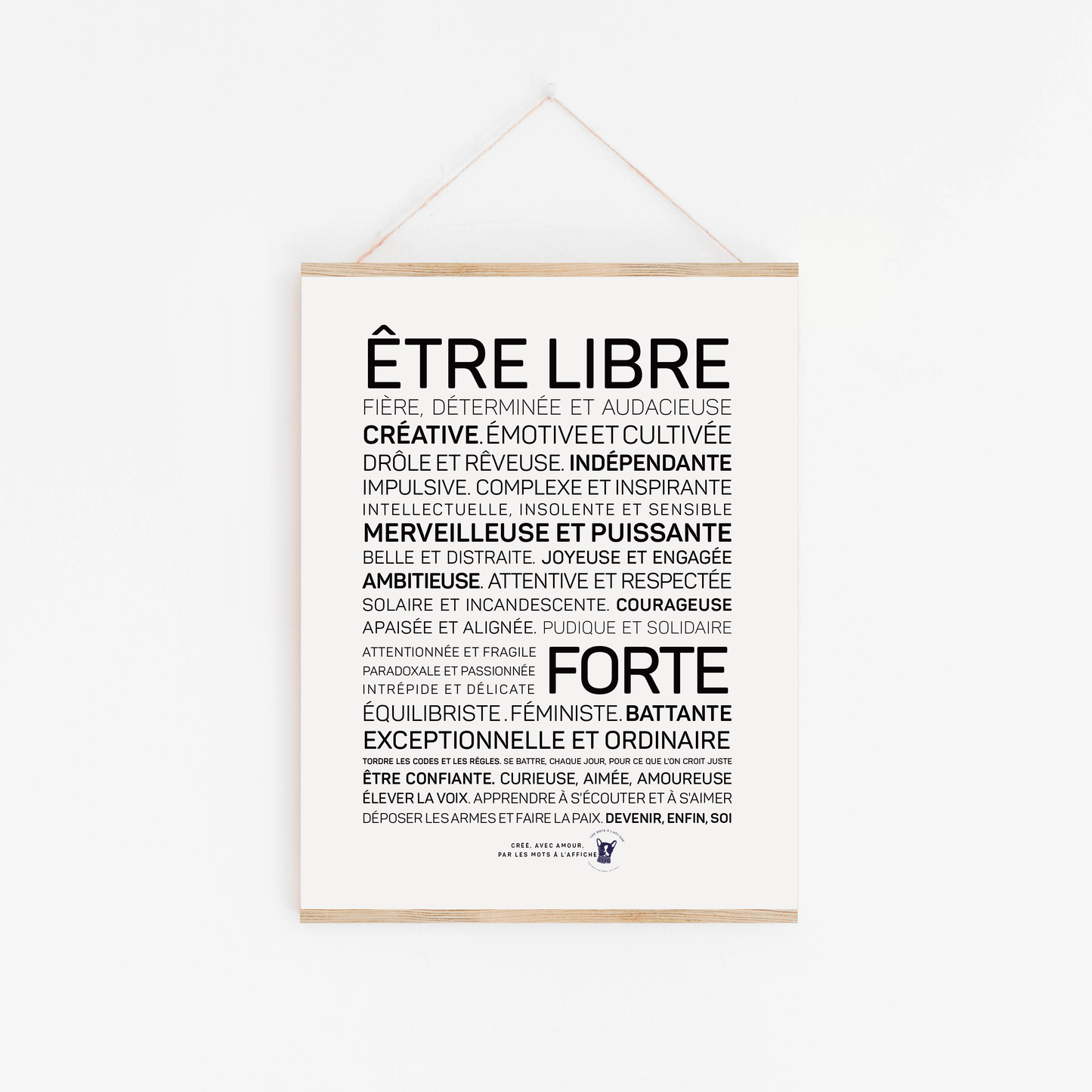 Affiche Etre soi, être libre - MINI A6 10.5 x 14.8 mm