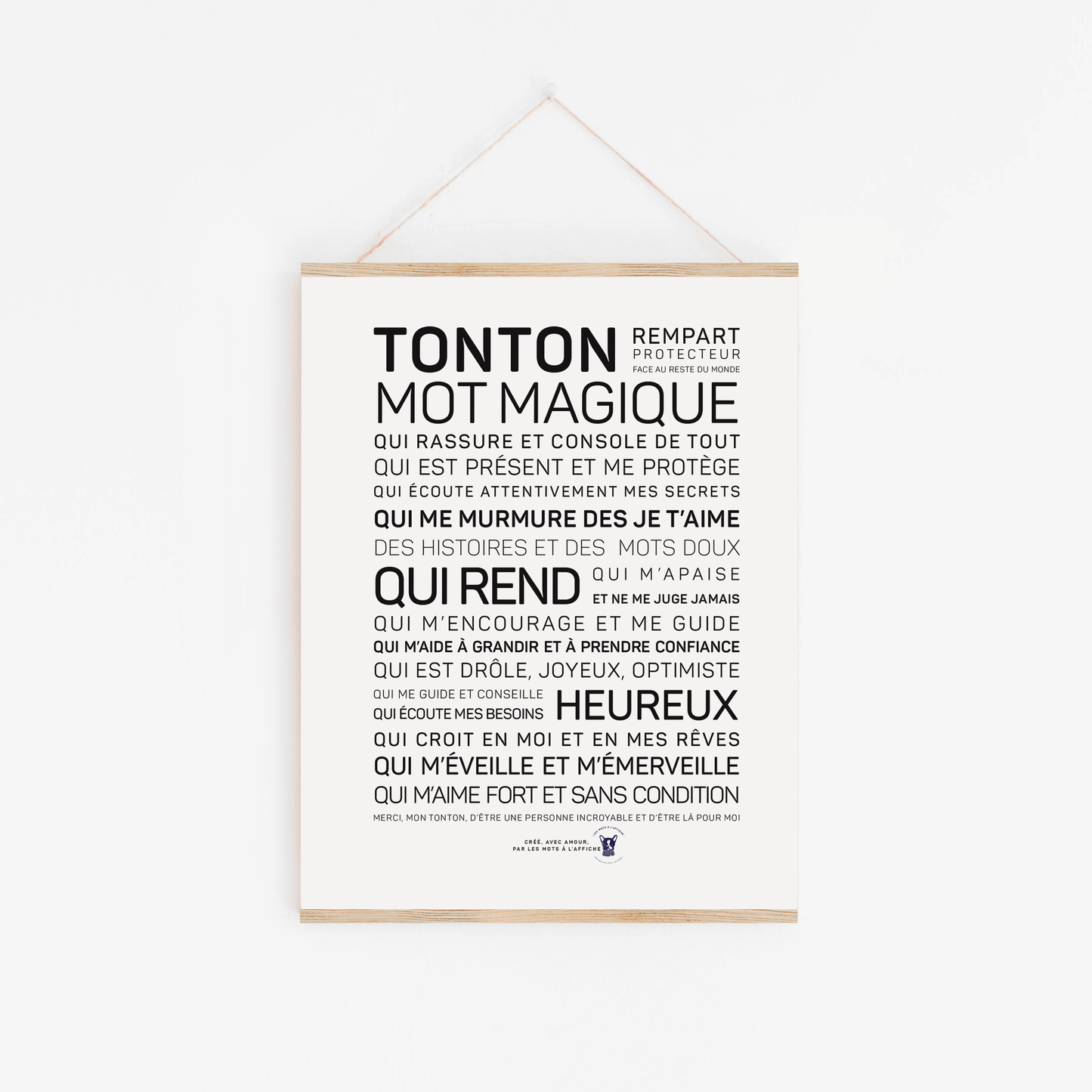 Affiche Tonton - MINI A6 10.5 x 14.8 mm