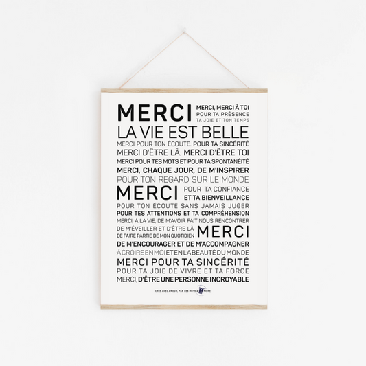 Merci - tutoiement: MINI A6 10.5 x 14.8 mm