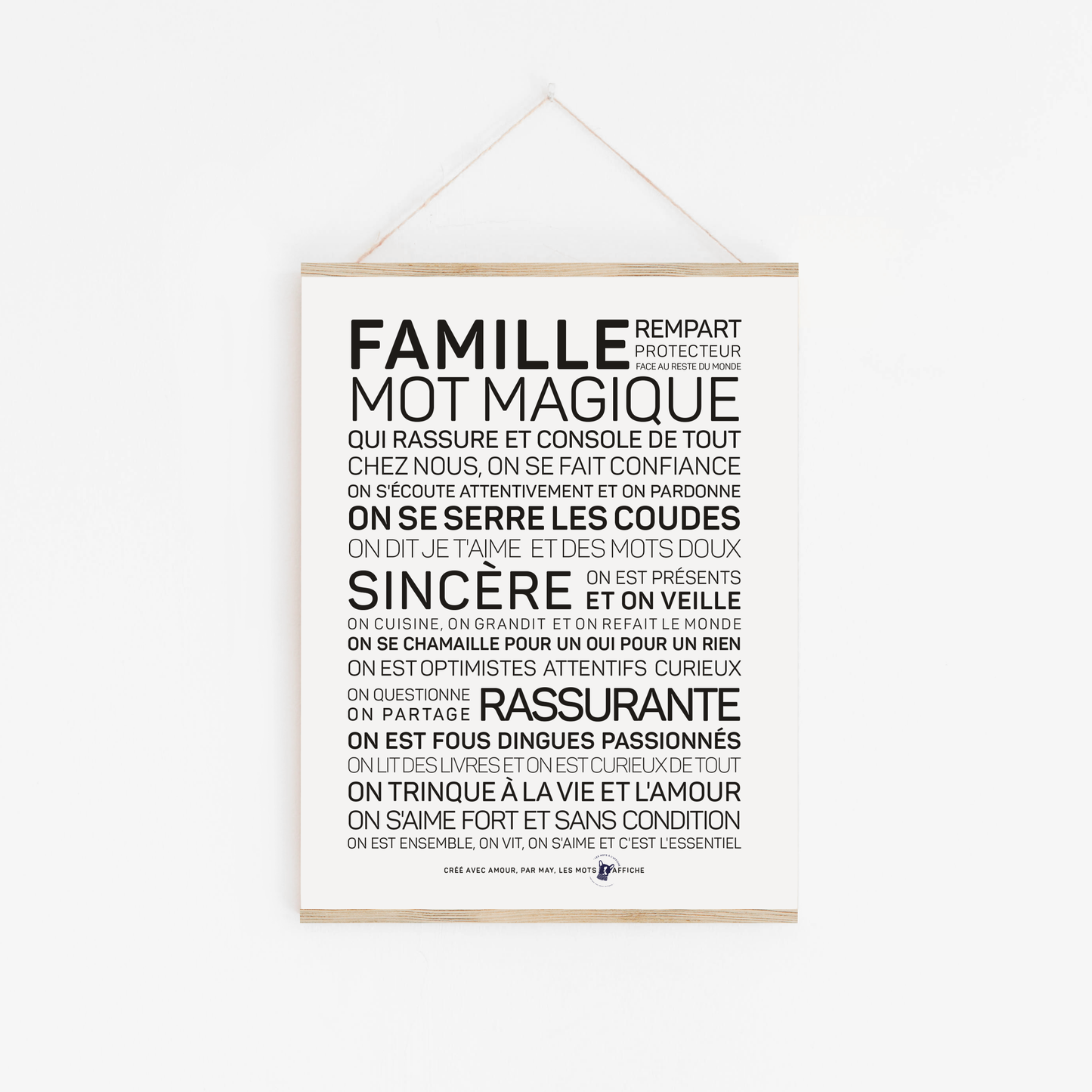 Affiche Famille - MINI A6 10.5 x 14.8 mm