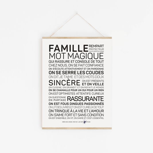 Affiche Famille  - A4 21 x 29.7 mm