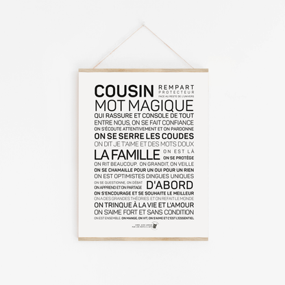 Affiche Cousin: MINI A6 10.5 x 14.8 mm