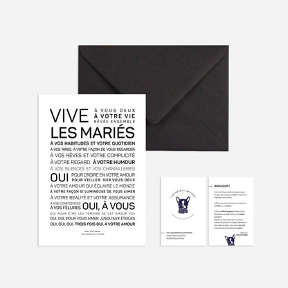 Affiche Vive les mariés: MINI A6 10.5 x 14.8 mm