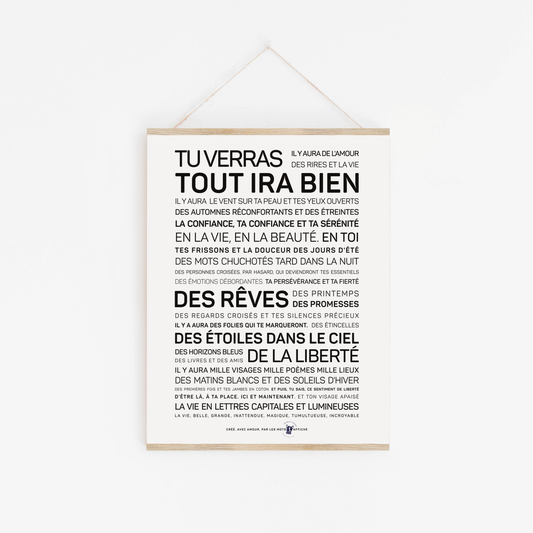 Affiche Tu verras, tout ira bien - MINI A6 10.5 x 14.8 mm